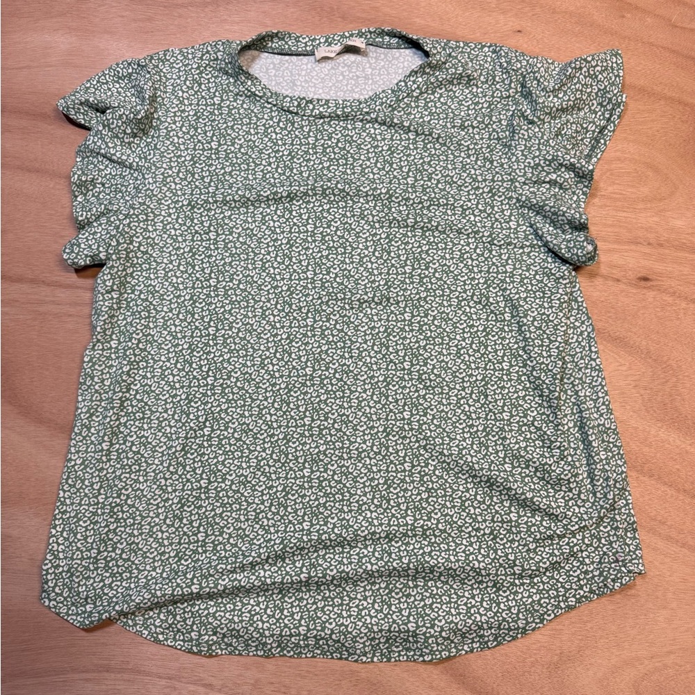 Green Floral Women's Top